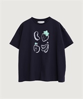 【予約販売】フルーツいろいろ　テープ刺繍Tシャツ(コン-F)