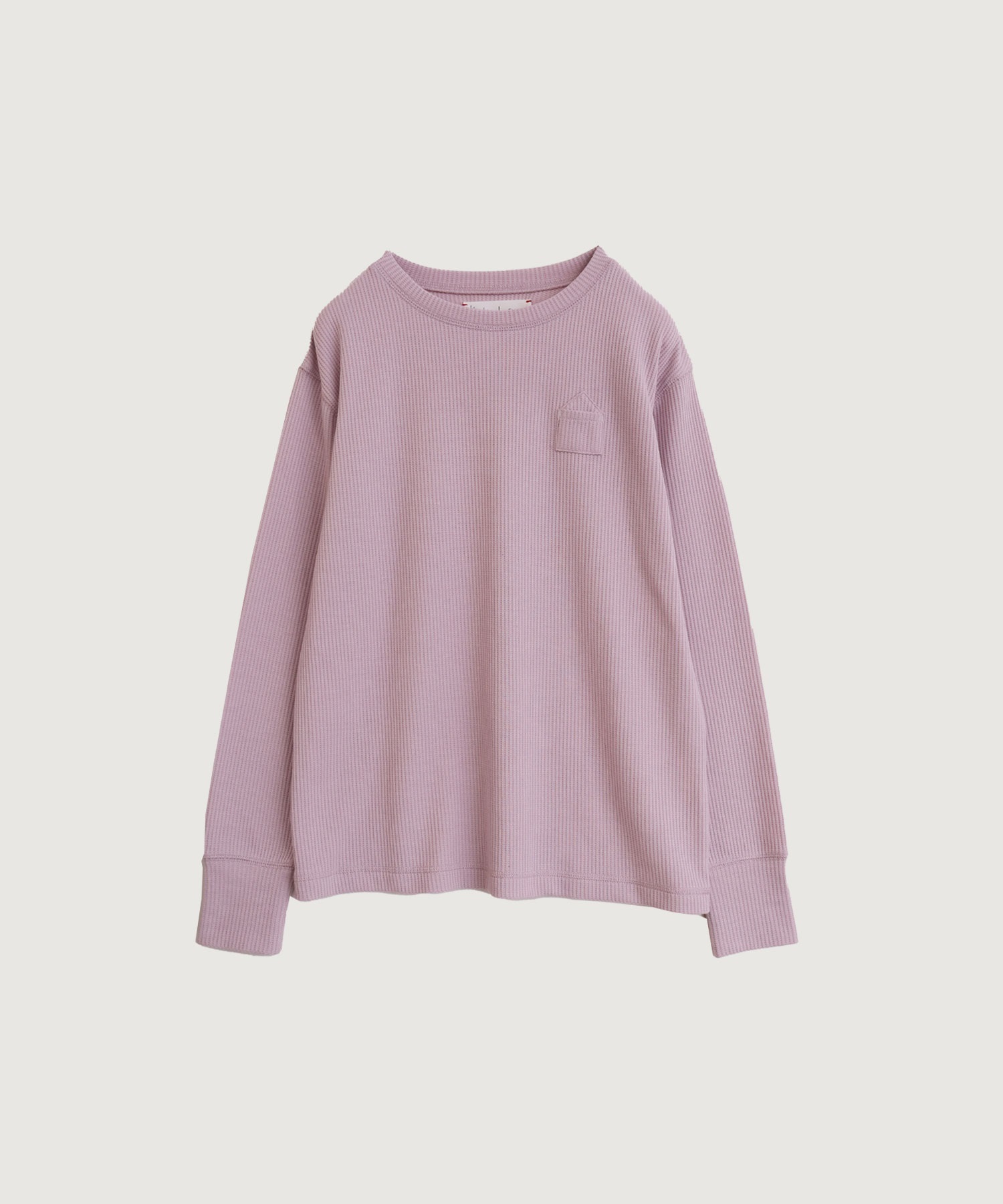 ちいさなポケットのワッフルプルオーバー(パープル-F)