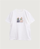 【予約販売】ひまわりおばあちゃん　アップリケ刺繍Tシャツ(シロ-F)