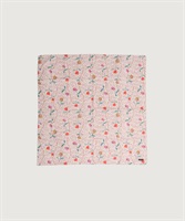 【予約販売】ちぎり絵のチューリッププリント　大きなスカーフ(アカ-F)