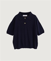 ぽんぽんサマーニット　ポロプルオーバー(コン-F)
