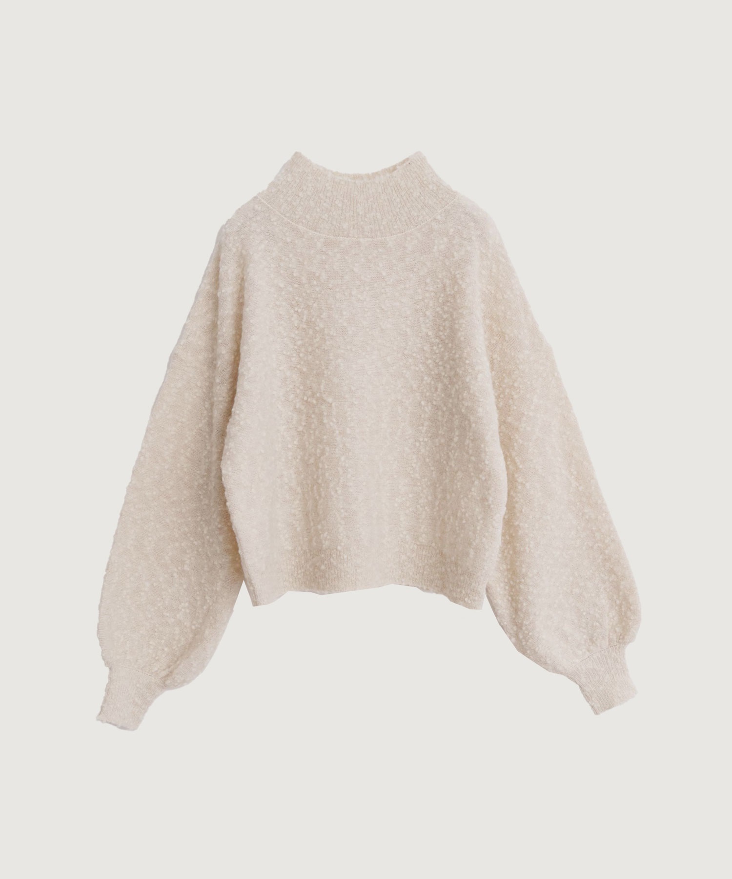 きらっとしたニット　ハイネックプルオーバー