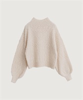 きらっとしたニット　ハイネックプルオーバー(キナリ-F)