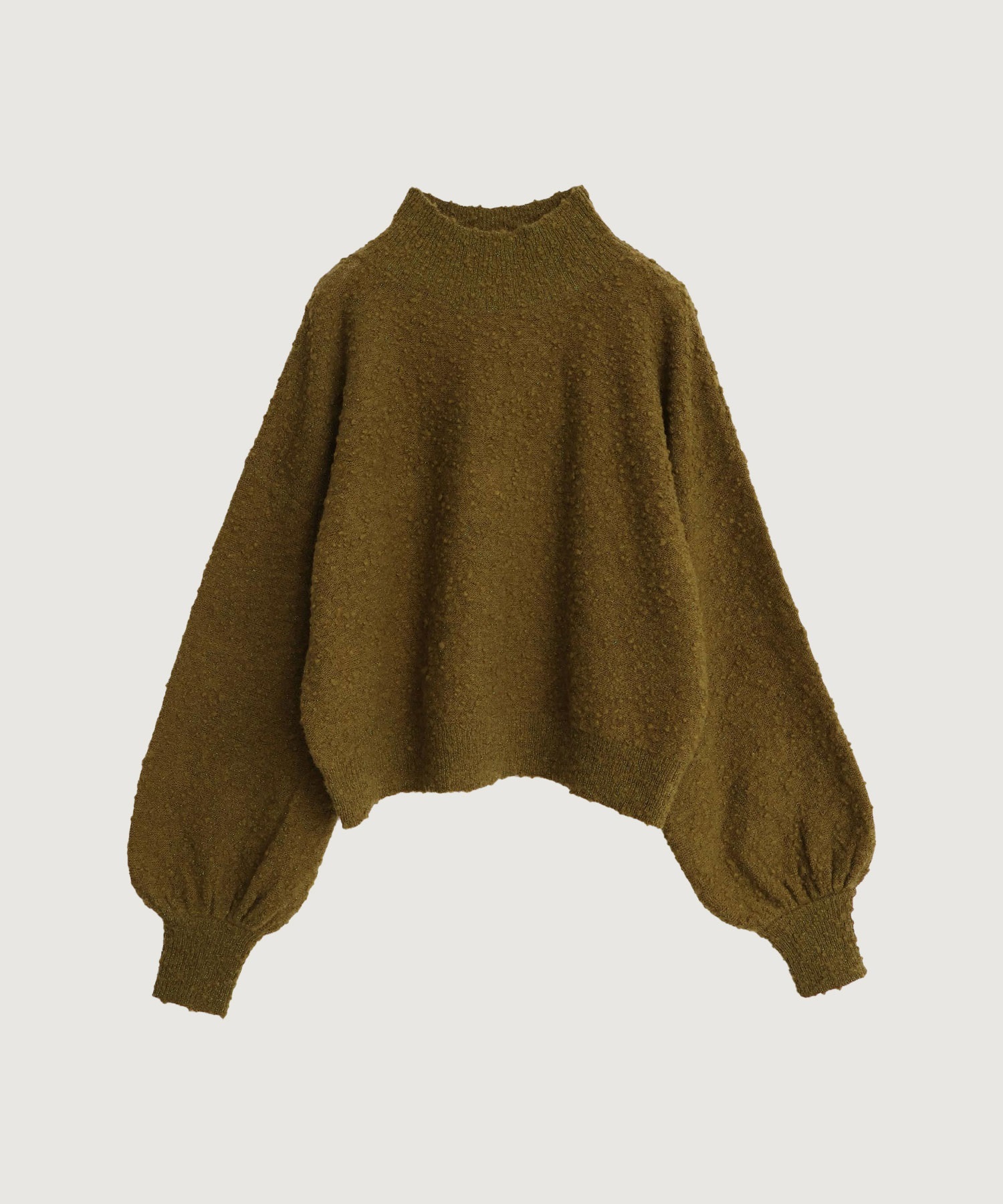 きらっとしたニット　ハイネックプルオーバー