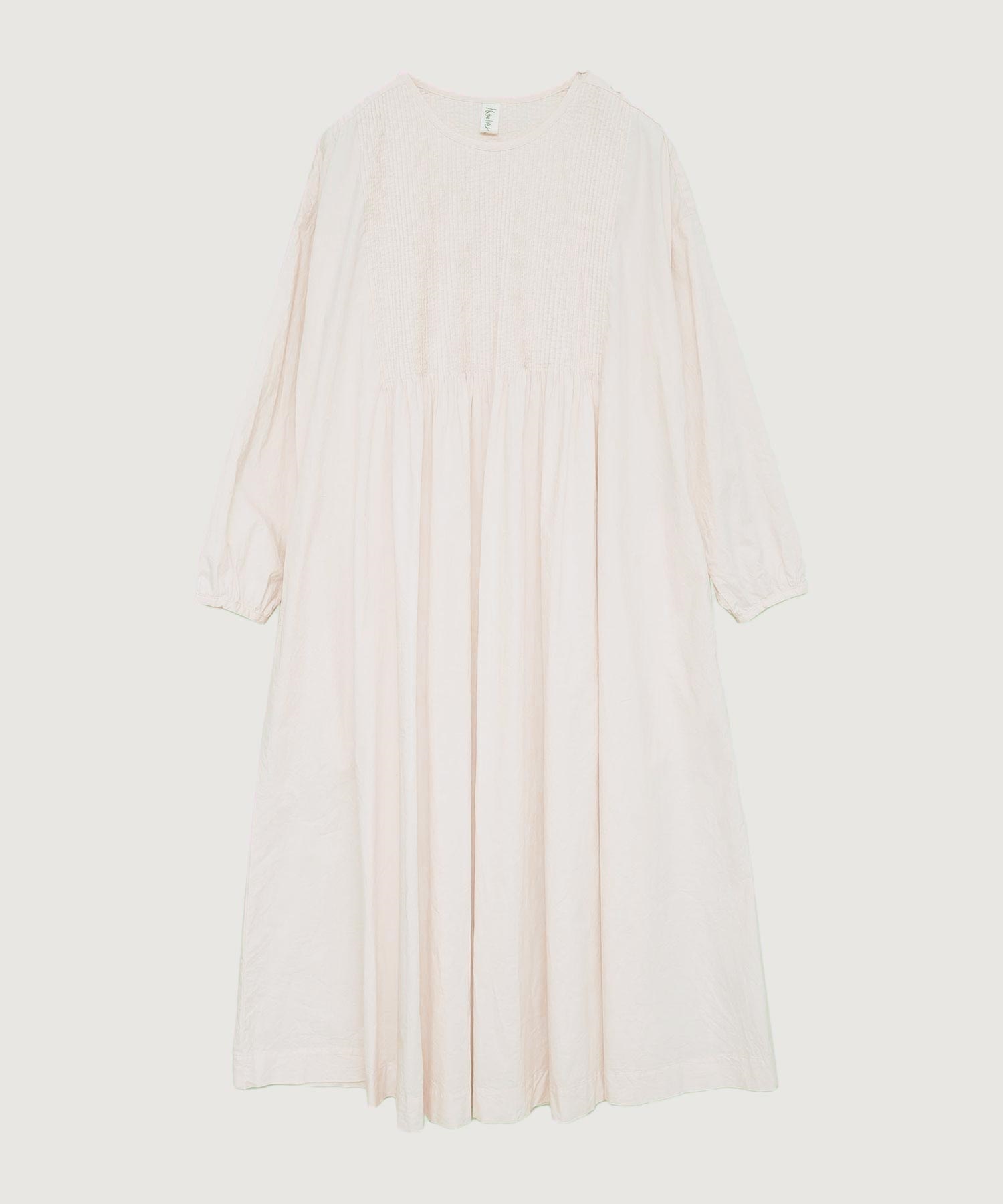 バスクシャツみたいなピンタックワンピース(キナリ-F)