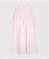 バスクシャツみたいなピンタックワンピース(ピンク-F)