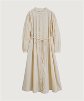 【予約販売】21Wシャツコール タックワンピース(キナリ-F)