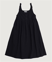 【予約販売】ぽつぽつしたミニチェック　ジャンパースカート(クロ-F)