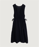 ウールガーゼ リボンの2wayゆるワンピース(クロ-F)