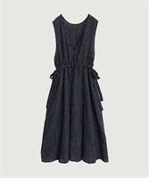 ウールガーゼ リボンの2wayゆるワンピース(チェック-F)