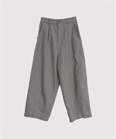 【予約販売】washi cotton ちょいまるカーブパンツ(カーキ-F)