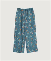 【予約販売】ちぎり絵のチューリッププリントパンツ(グリーン-F)