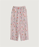 【予約販売】ちぎり絵のチューリッププリントパンツ(アカ-F)