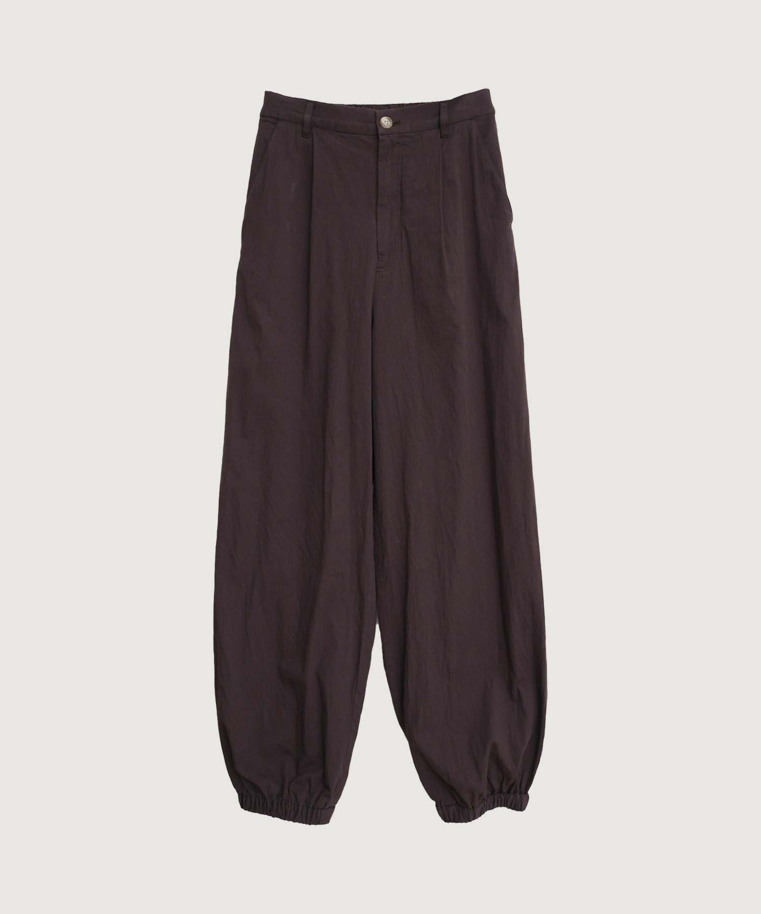 スウェットみたいな裾ゴムパンツ(コゲチャ-F)