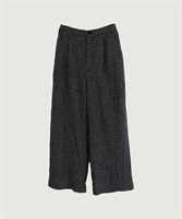 ウールガーゼ 後ろゴムパンツ(チェック-F)