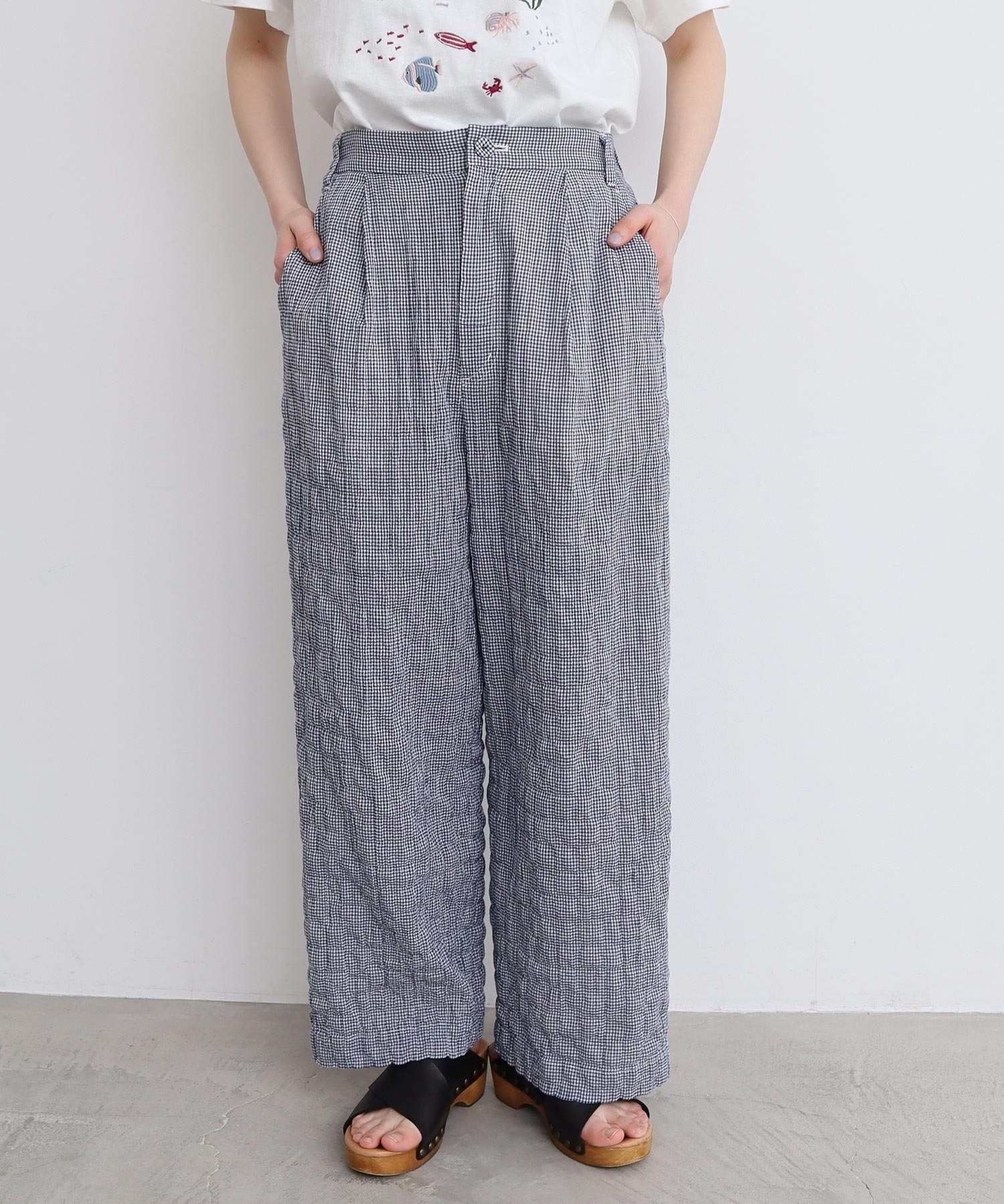 くしゃくしゃコットン パンツ
