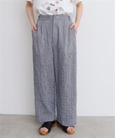 くしゃくしゃコットン パンツ(アオ-F)