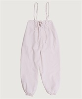 【予約販売】ぽつぽつしたミニチェック　細リボンつりパンツ(ピンク-F)