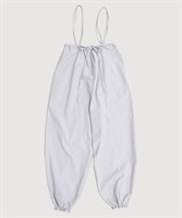 【予約販売】ぽつぽつしたミニチェック　細リボンつりパンツ(アオ-F)