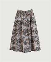 【予約販売】星くずと冬の街 シャツコールプリントスカート(ベージュ-F)