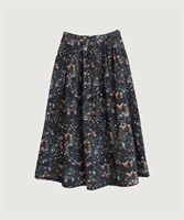 【予約販売】星くずと冬の街 シャツコールプリントスカート(コン-F)