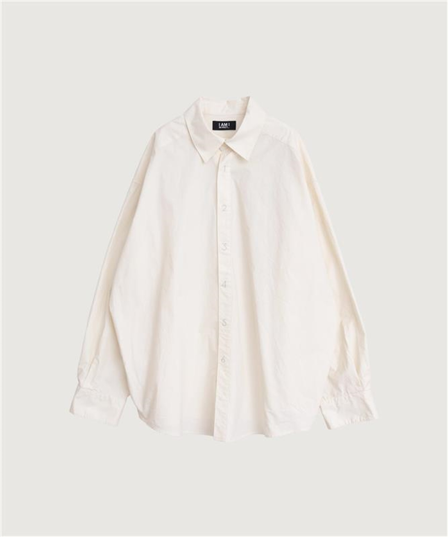 【予約販売】数字刺繍 BIGシャツ(キナリ-F)