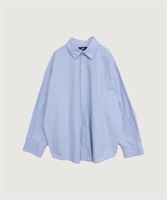 【予約販売】数字刺繍 BIGシャツ(サックス-F)