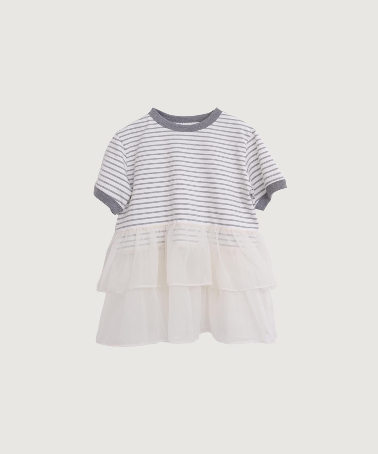 ORGANDY ボーダー Tシャツ