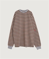 【予約販売】multi border long sleeve Tシャツ(チャ-F)