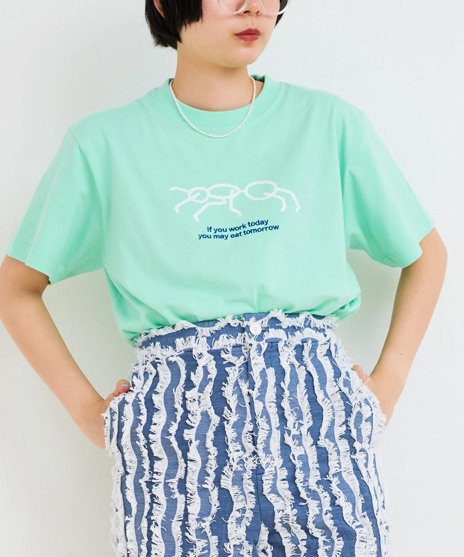 ANT print Tシャツ