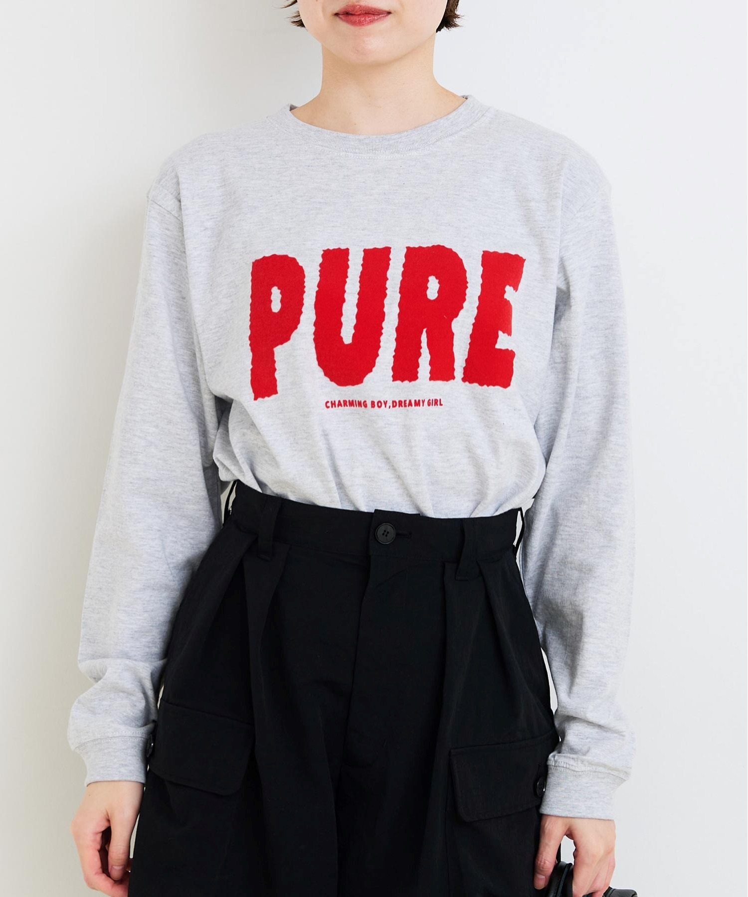 PURE プリント ロンT
