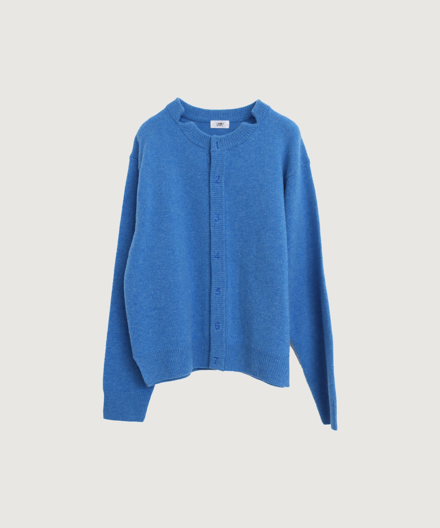 UPW数字刺繍クルーカーディガン