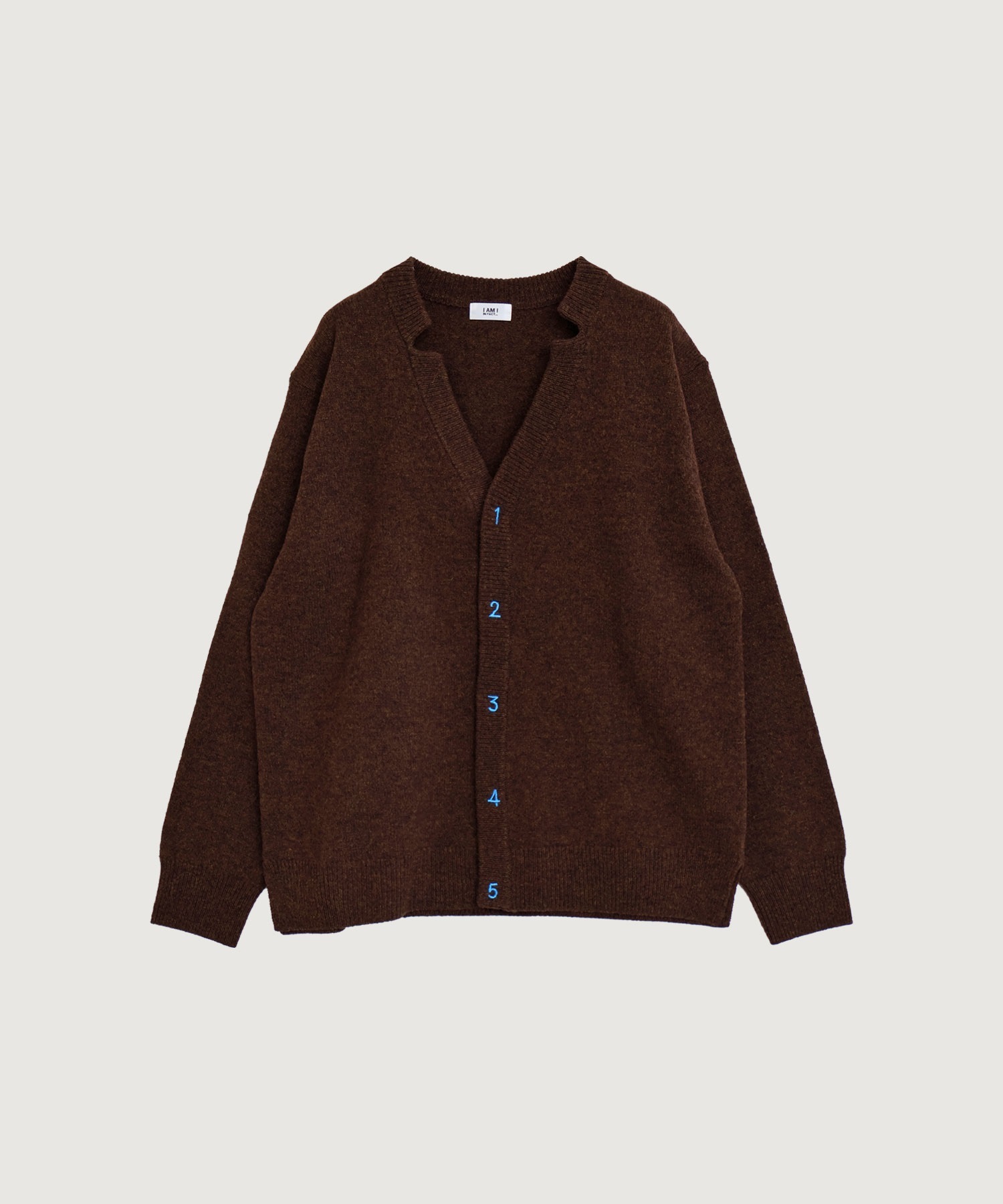 UPW数字刺繍Vカーディガン