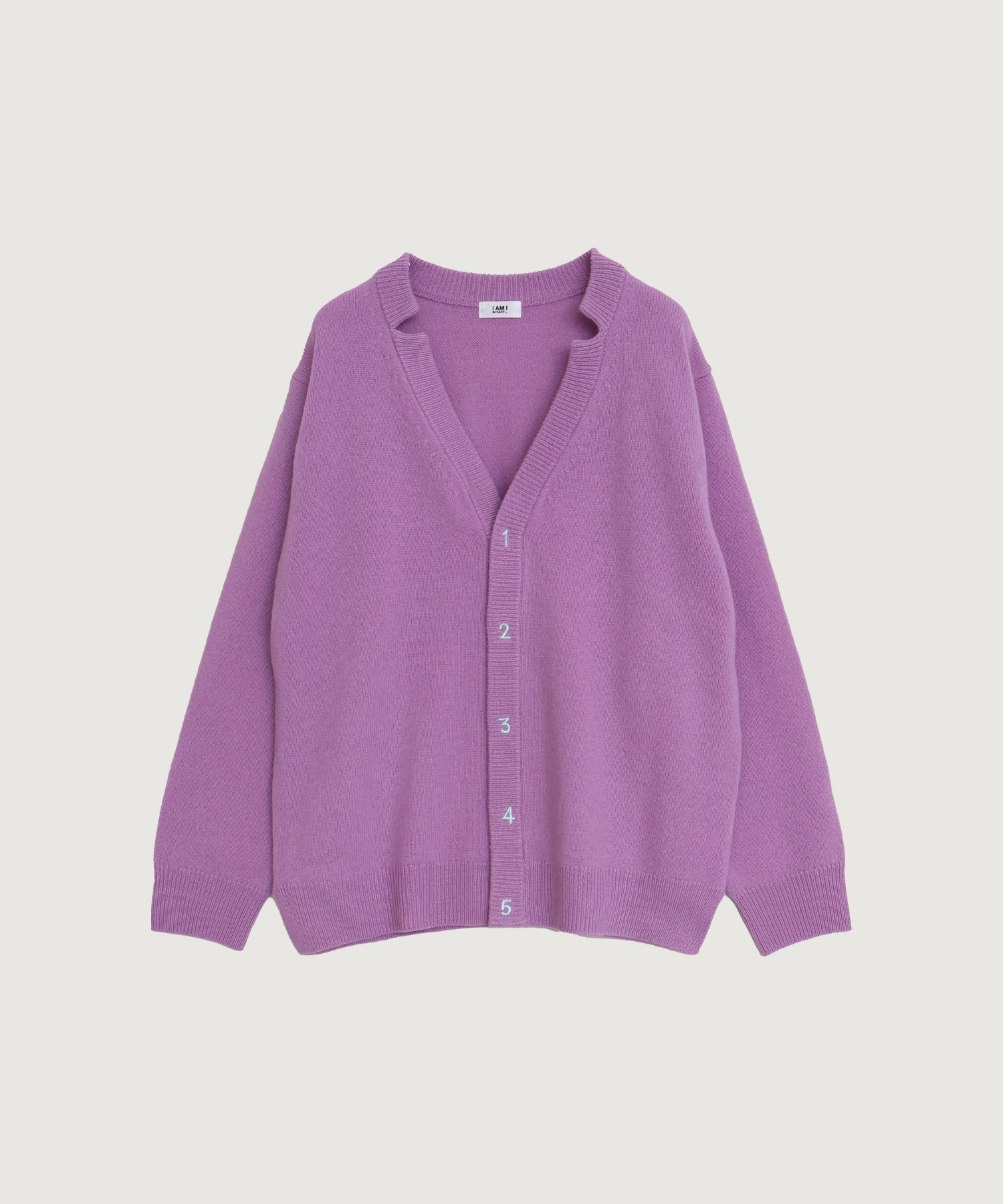 UPW数字刺繍Vカーディガン