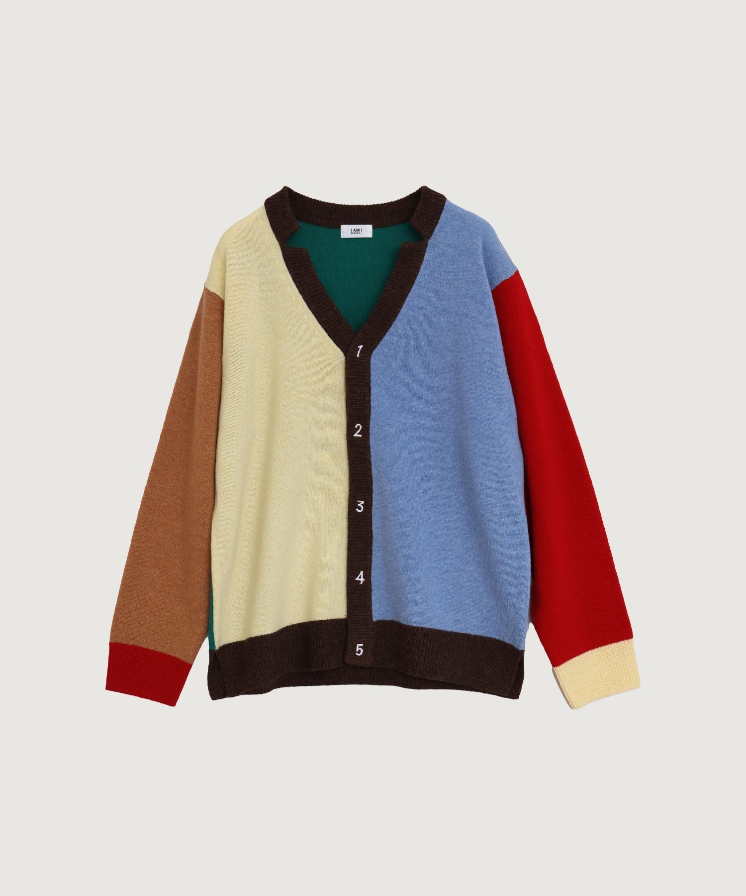 UPW数字刺繍Vカーディガン