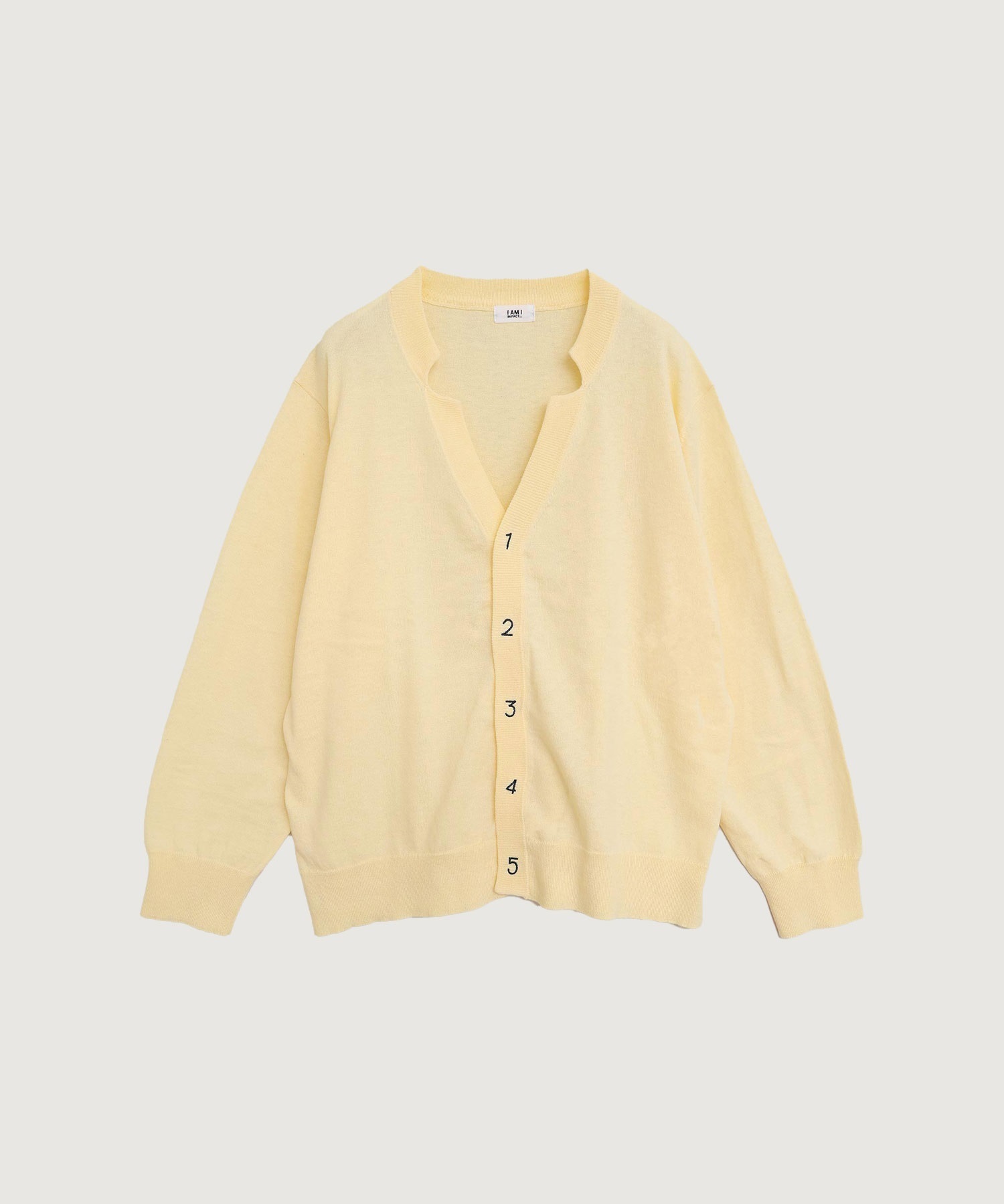 【予約販売】コットン数字刺繍　Vカーディガン