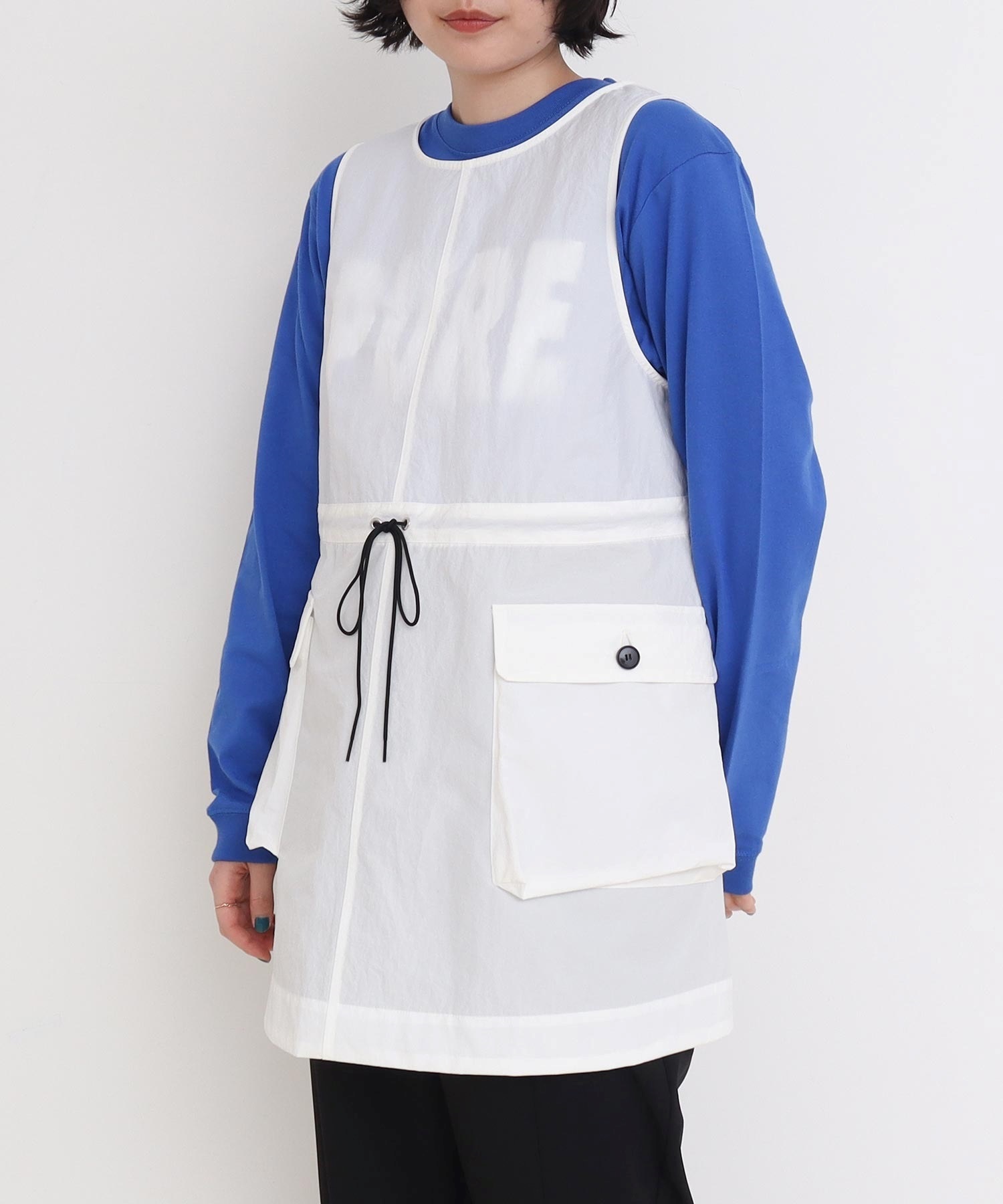 Nylon dyed tusser ミニワンピ