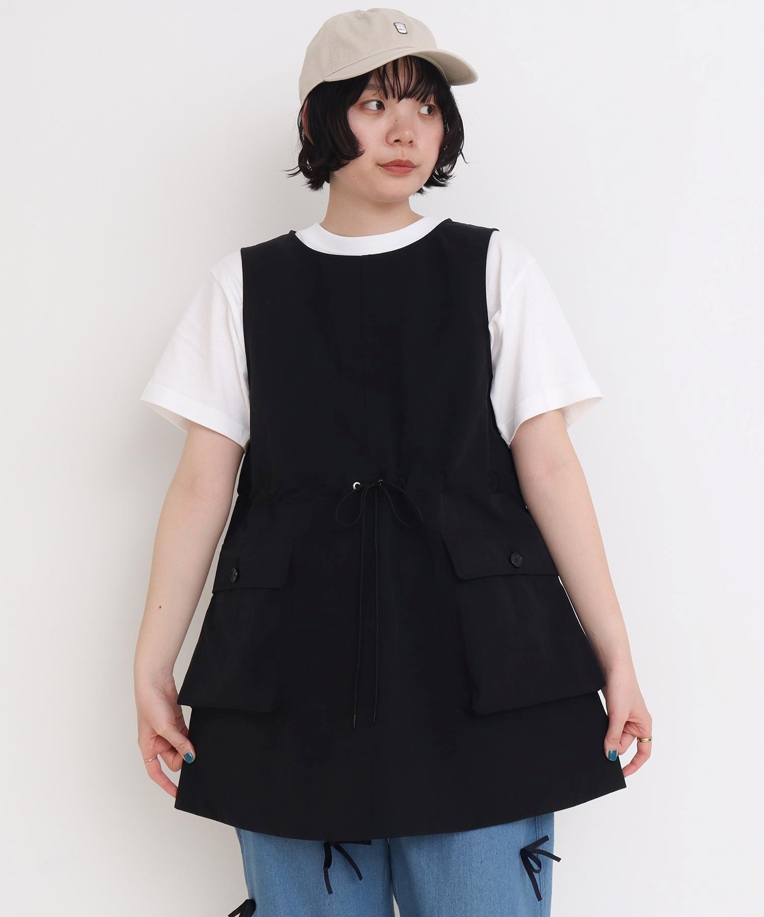 Nylon dyed tusser ミニワンピ