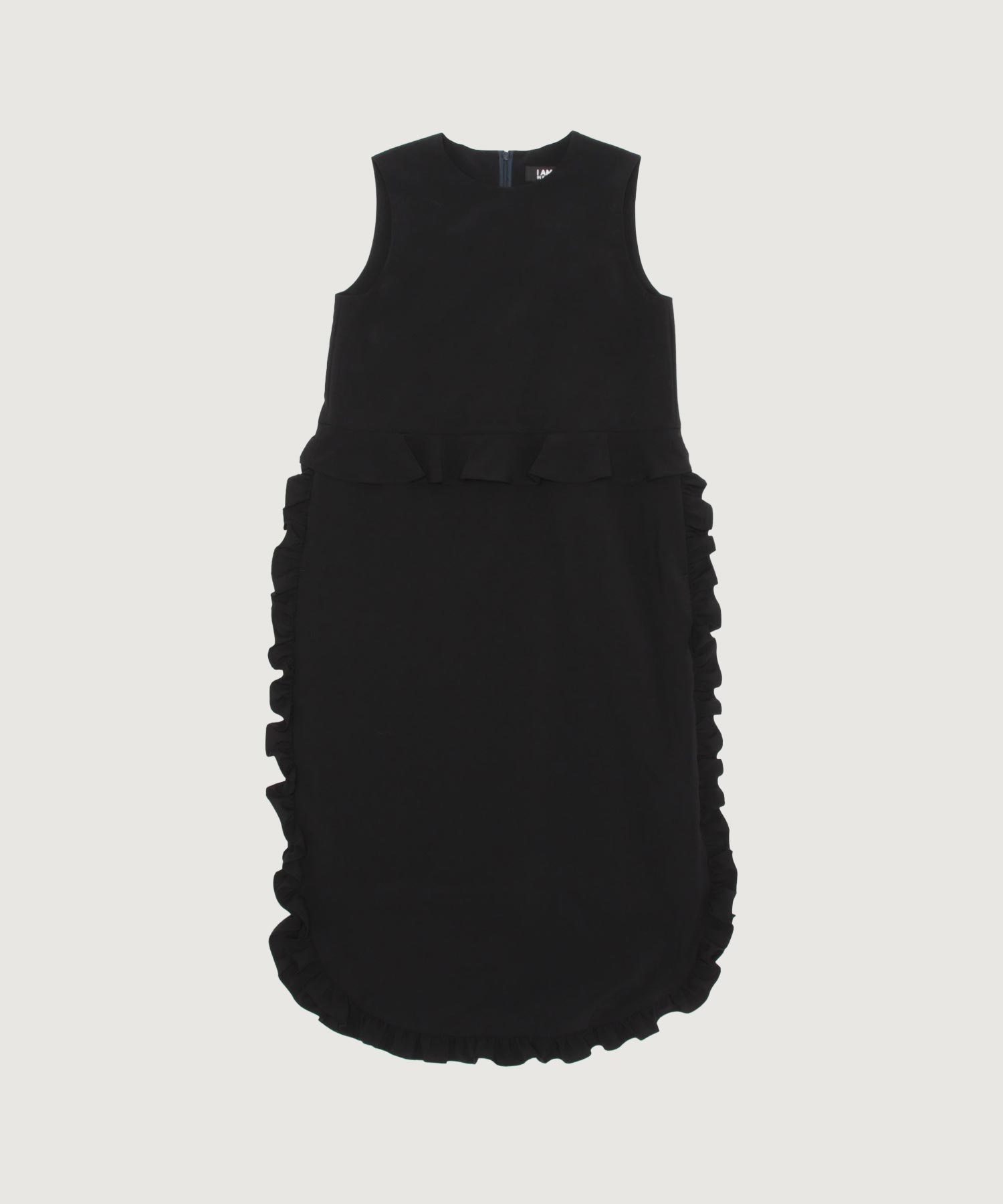 【予約販売】SHELL FRILL peplum ドレス(クロ-F)