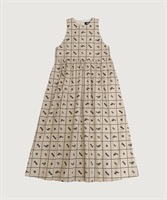 BLOCK TILE CHECK ワンピース(ベージュ-F)