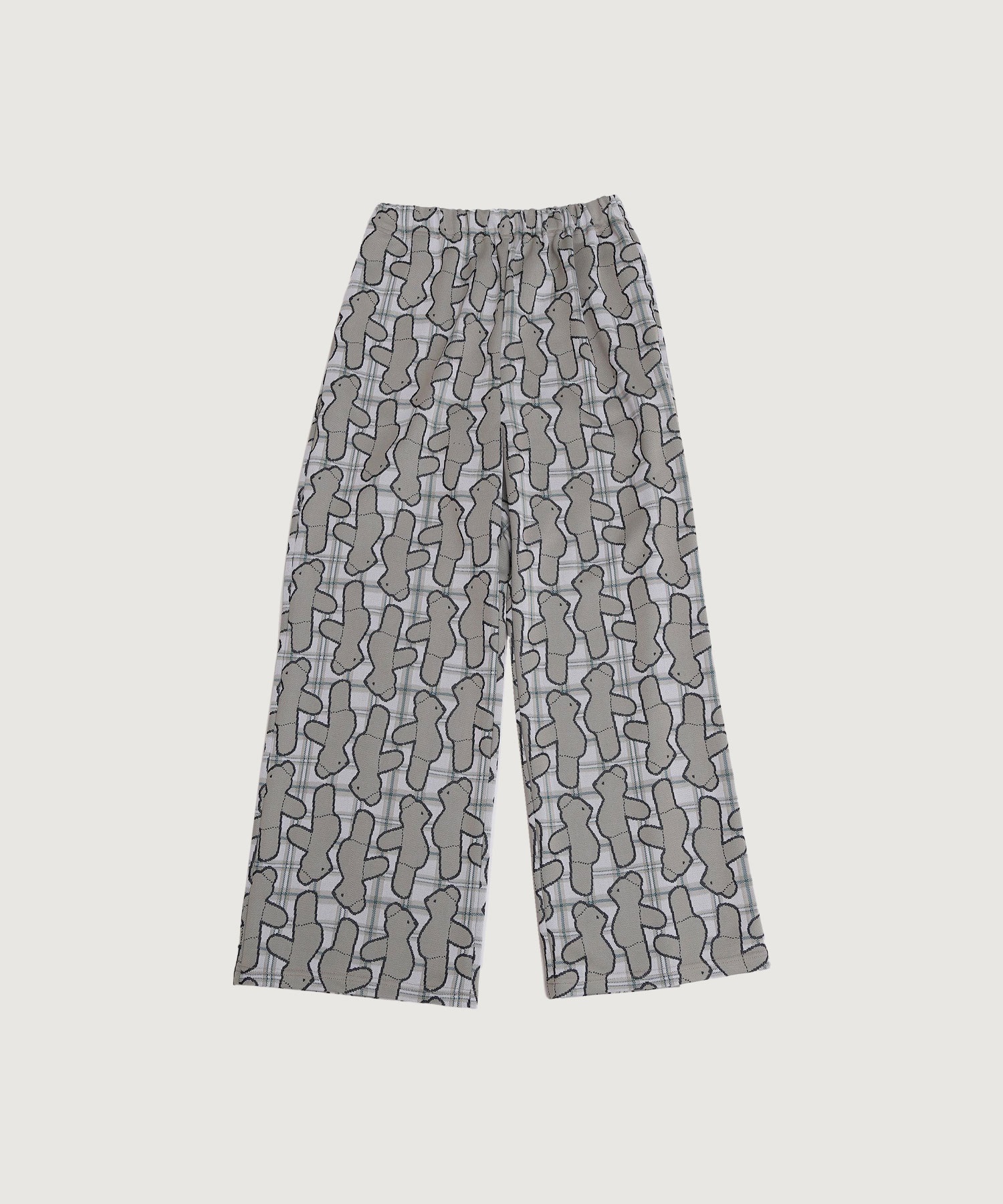 BEAR PATTERN ジャカード パンツ(ベージュ-F)