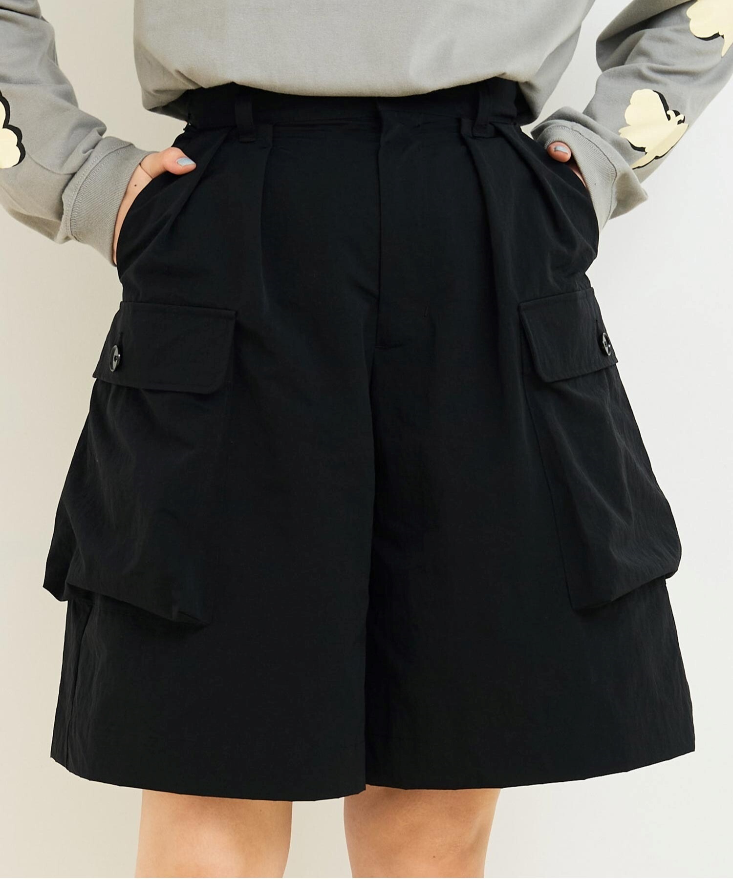 Nylon dyed tusser ショートパンツ