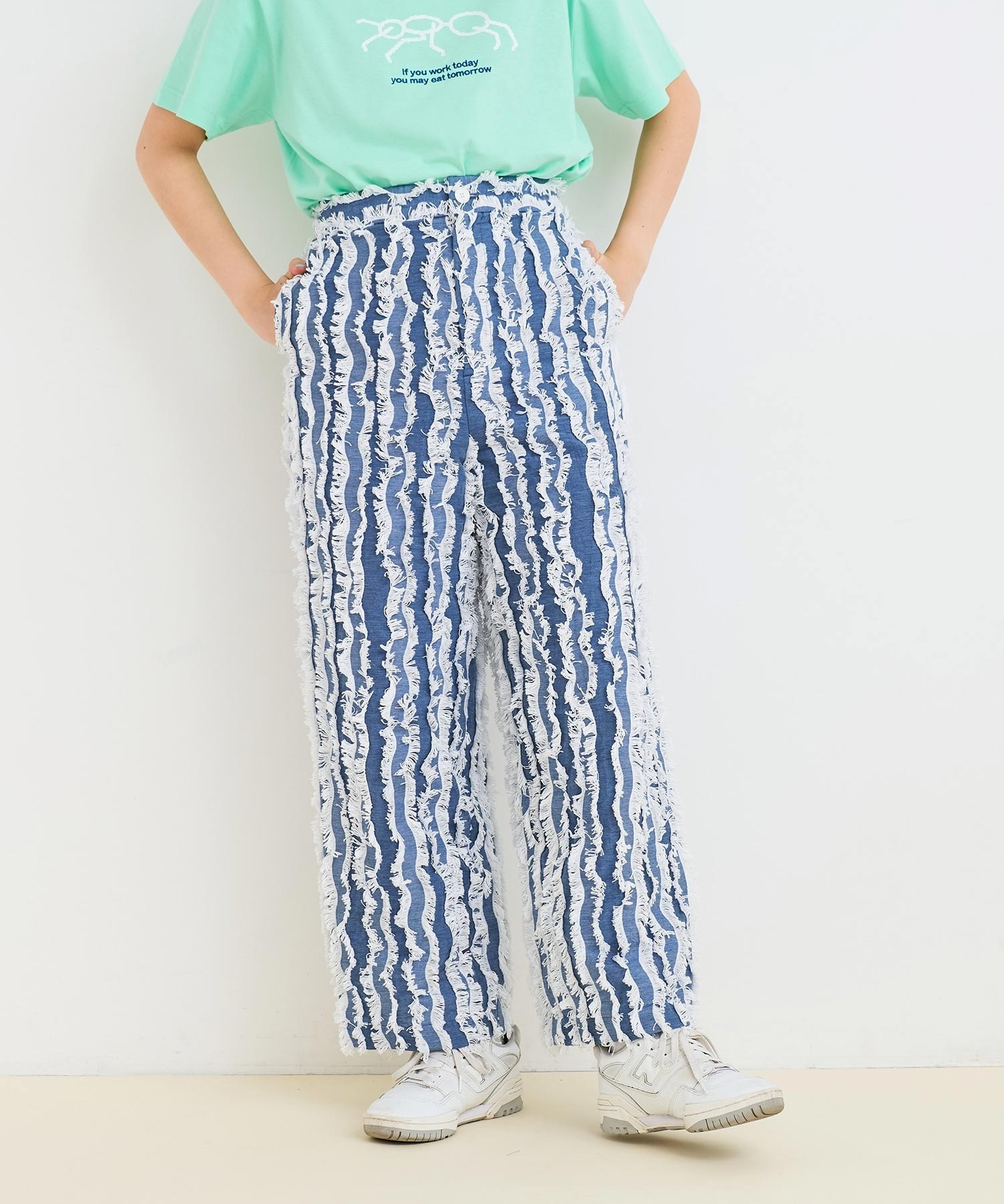 WAVE CUT ジャカード パンツ