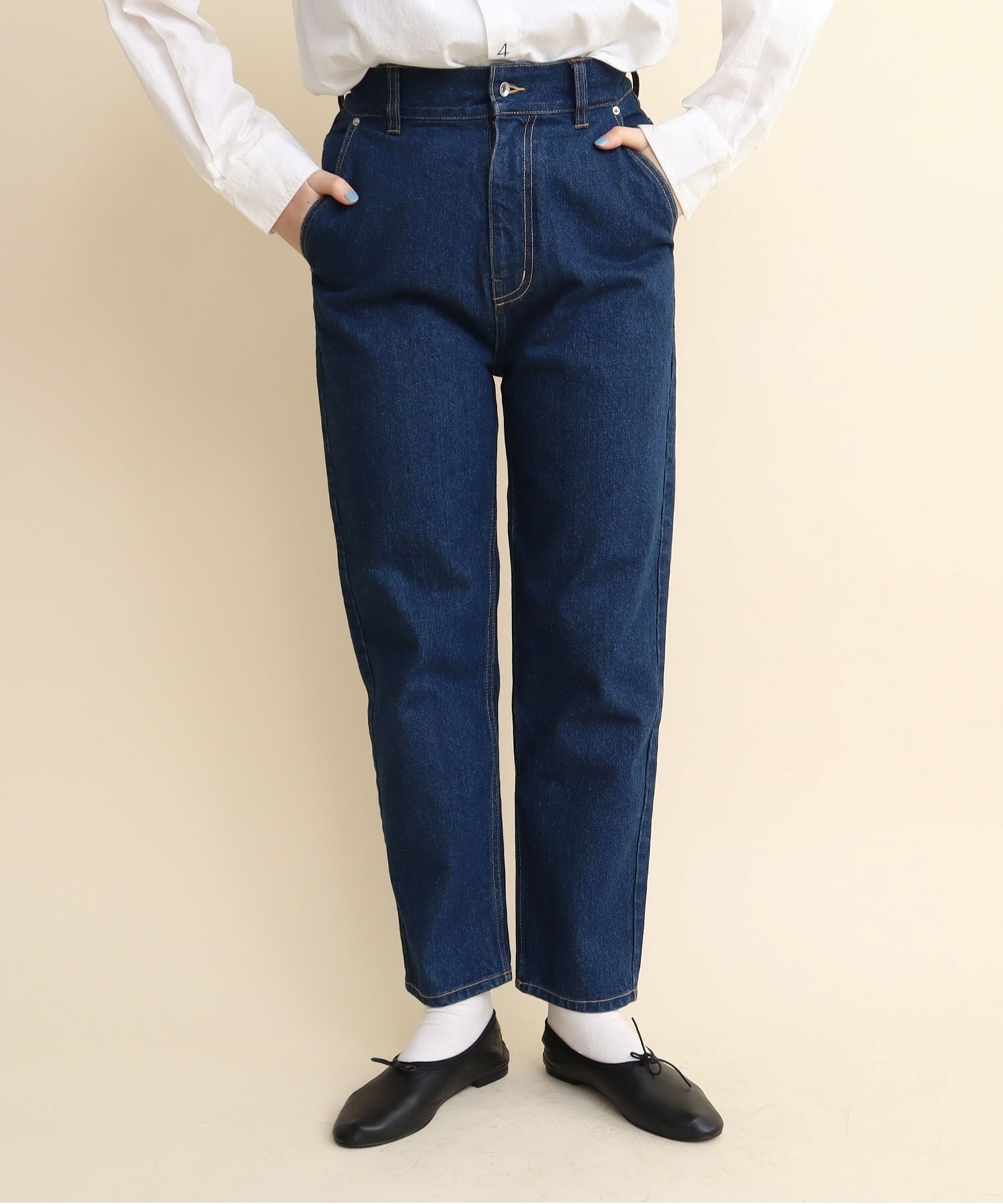 12.5oz デニム テーパードパンツ(コン-S)