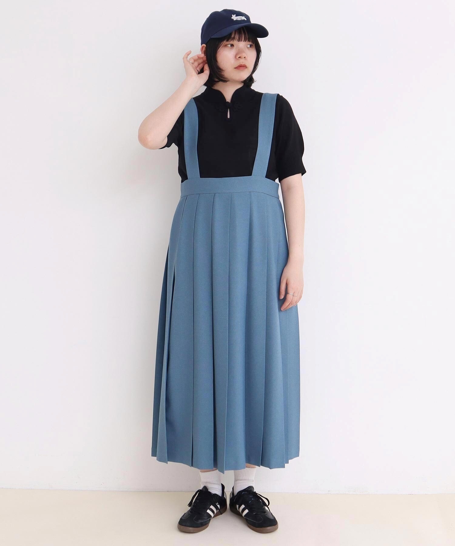 LINEN-LIKE OJO プリーツスカート