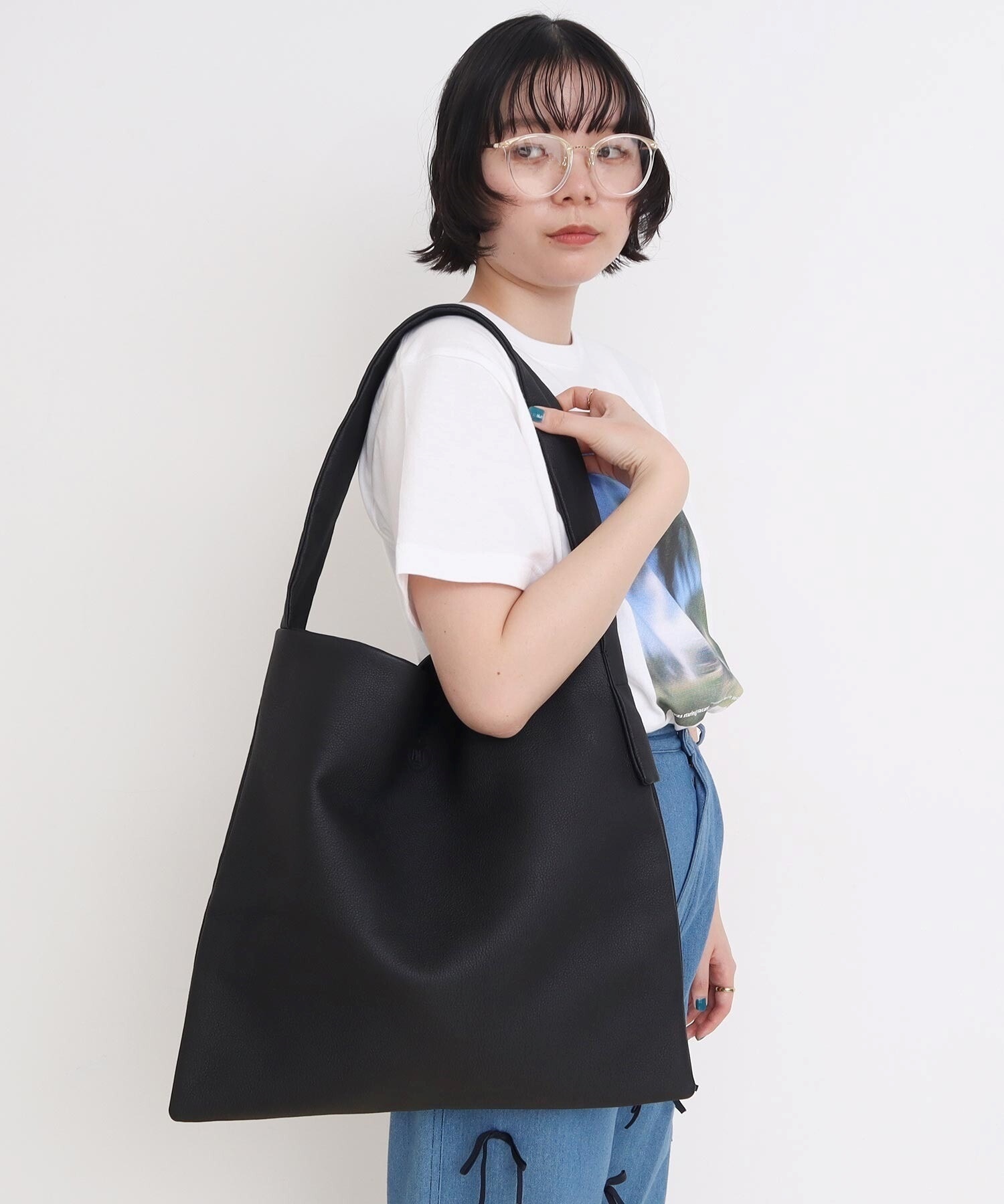 TIDE WAY PUF ONE HANDLE TOTE sizeL